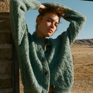 Doen Adler Cardigan in Agave NWT